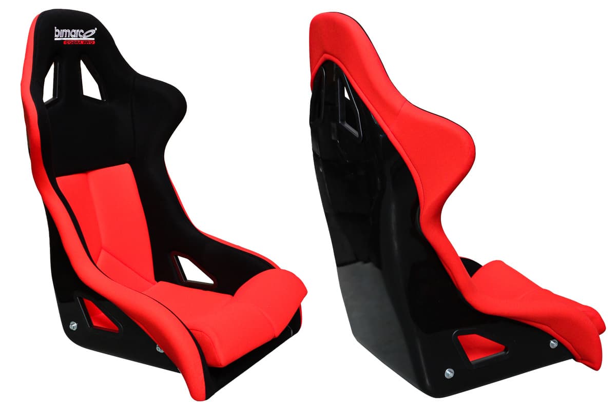 Športová sedačka Bimarco Cobra PRO Welur Red-Black FIA