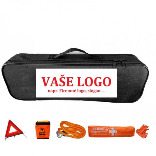 Exkluzívne Taška do auta s vlastným logom + lekárnička a výbava