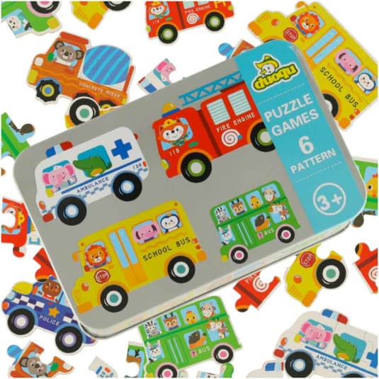Konzervované puzzle vozidlá 30 puzzle