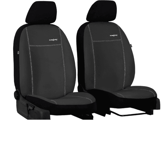 Poťahy pre VOLKSWAGEN Crafter 1+1 (od 2017) Comfort (Alcantara) tmavo šedá (vyp)