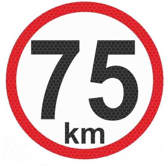 Samolepka reflexná malá - 75km