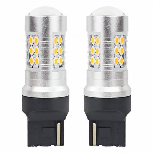 LED žiarovky CANBUS 3030 24SMD T20 7440 WY21W Oranžová 12V/24V 2ks