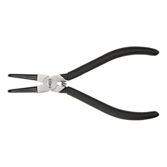 NEO Kliešte na poistné krúžky 135 mm, vnútorné, ohnuté, CrMo, rozsah 10 - 25 mm, priemer hrotu 1,5 - 2,0 mm
