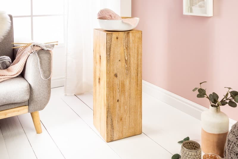 Estila Moderný masívny štýlový podstavec Eskil akácia 75cm
