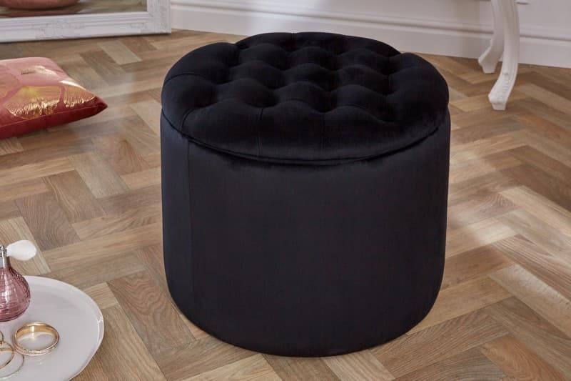 Estila Moderná taburetka Modern Barock čierna 50cm