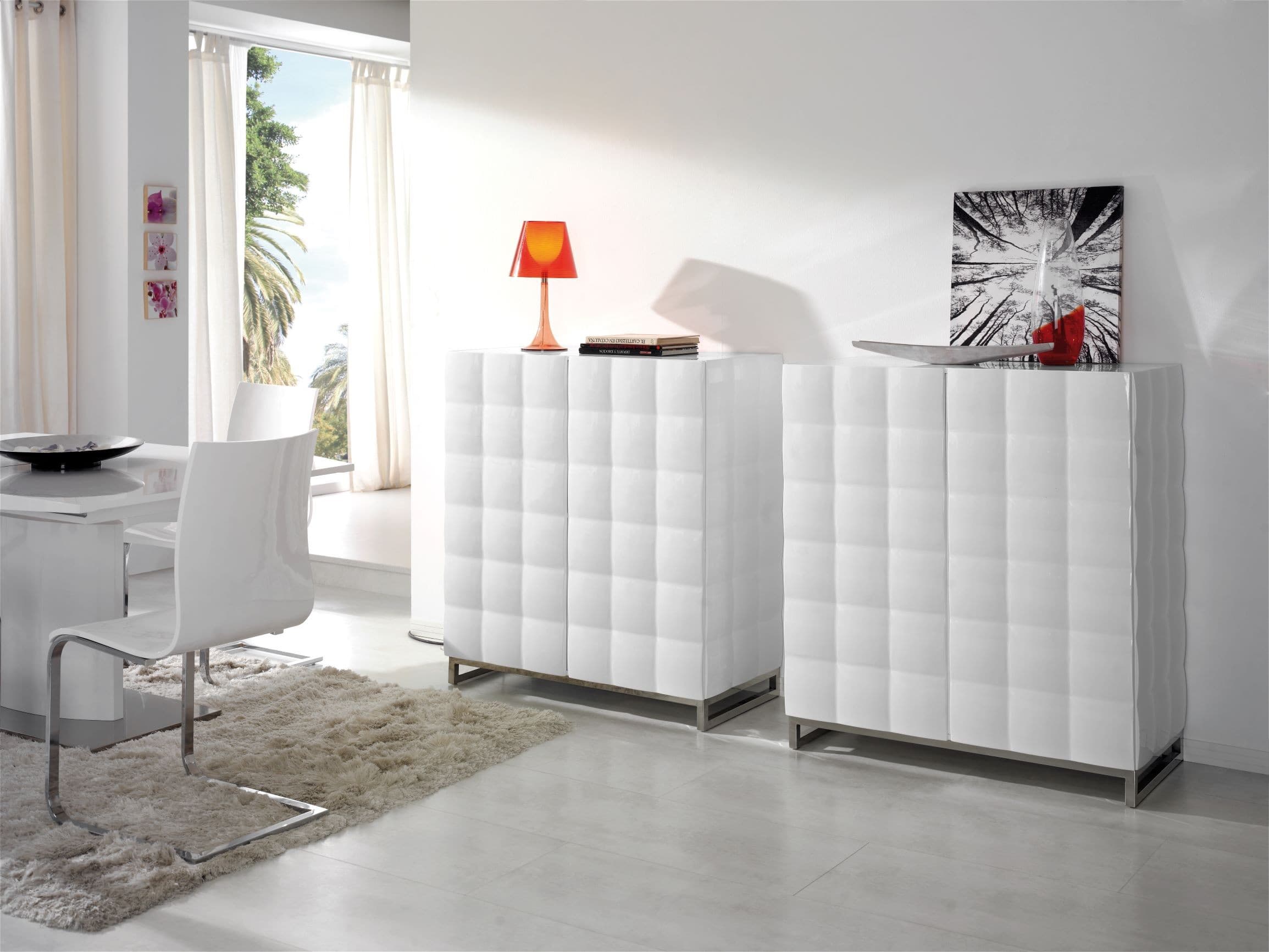 Estila Moderná komoda Donato v bielej farbe 101cm