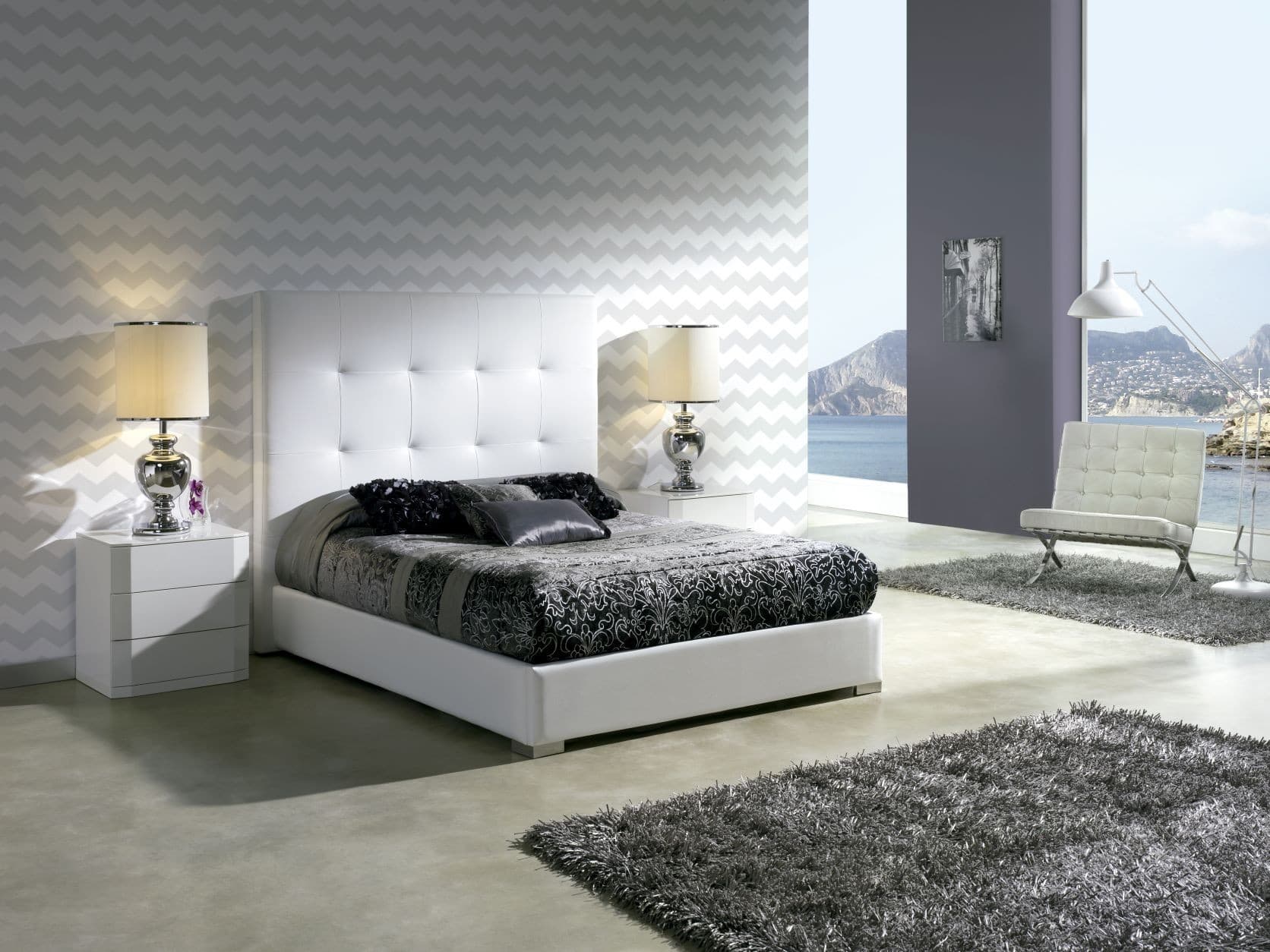 Estila Elegantná posteľ PATRICIA s koženým čalúnením 200cm