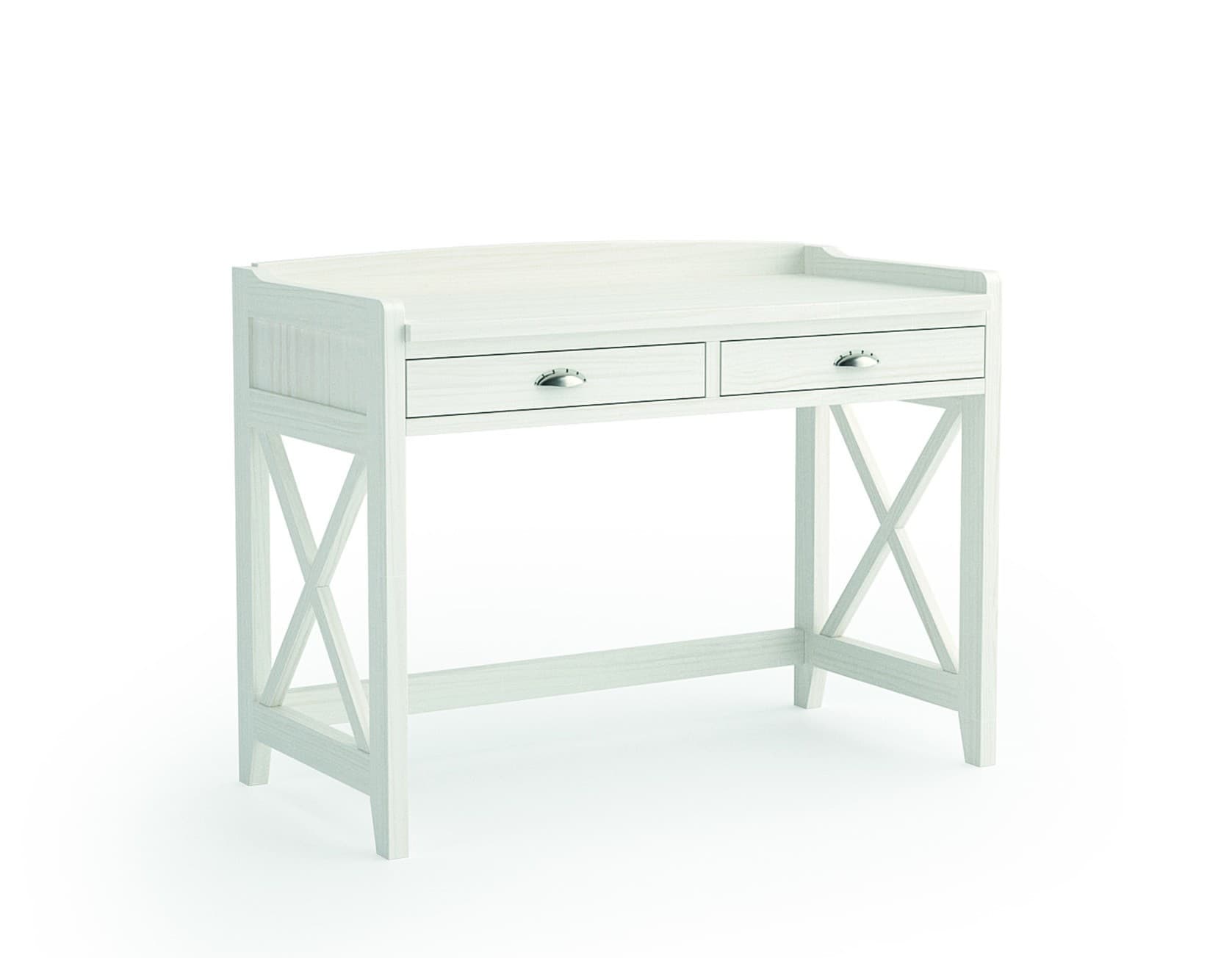 Estila Elegantný moderný kancelársky stolík Verona z masívu s dvomi zásuvkami 110cm