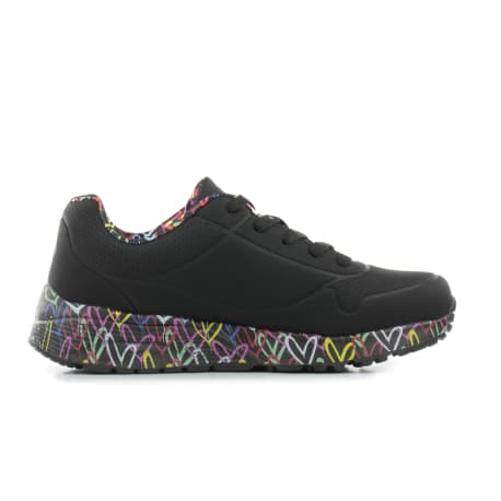 Dievčenská rekreačná obuv SKECHERS Uno Lite Lovely Luv K black