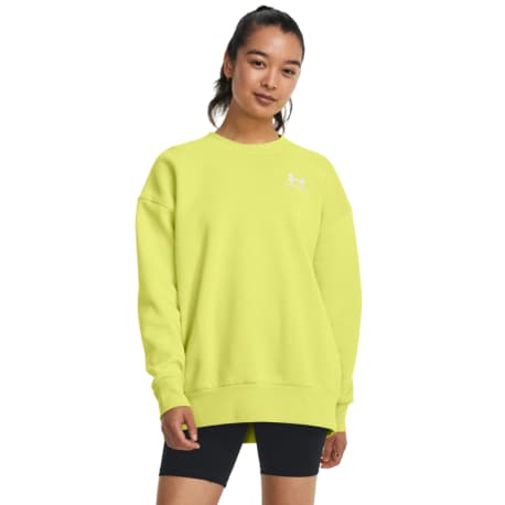 Dámska zateplená mikina UNDER ARMOUR Essential Fleece OS Crew-YLW