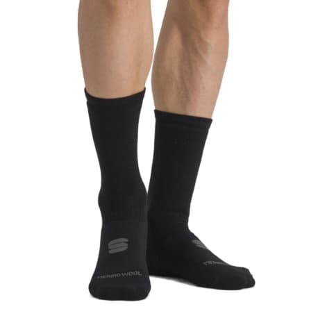 Cyklistické ponožky SPORTFUL Merino wool 18 socks, black anthracite