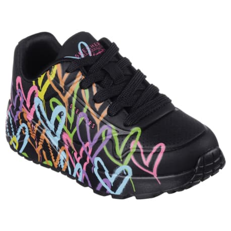 Dievčenská rekreačná obuv SKECHERS Uno Lite X JGoldCrown Lace Up K black multi