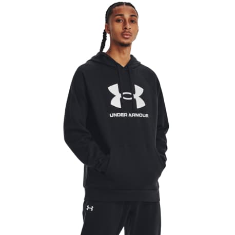Pánska zateplená mikina s kapucňou UNDER ARMOUR UA Rival Fleece Logo HD-BLK