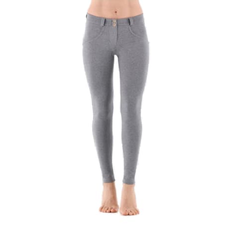 Dámske jeggings nohavice FREDDY WR.UP® skinny push up organic cotton trousers with regular waist-Grey