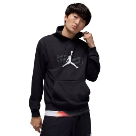 Pánska flisová mikina s kapucňou NIKE JORDAN SPRT CSVR GFX FLC PO 010 BLACK