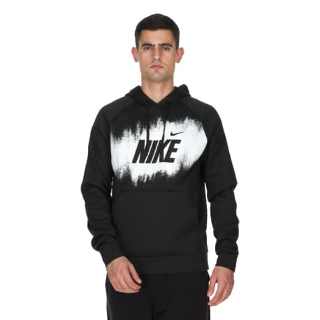 Pánska zateplená tréningová mikina s kapucňou NIKE M NK TF FLEECE PO HD GFX BLACK