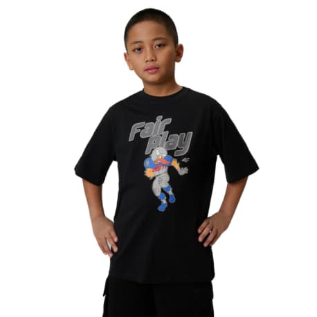 Chlapčenské tričko s krátkym rukávom 4F JUNIOR TSHIRT M3012-20S-DEEP BLACK
