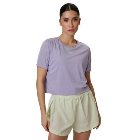 Dámske tréningové tričko s krátkym rukávom 4F TSHIRT FNK F1806-51S-VIOLET