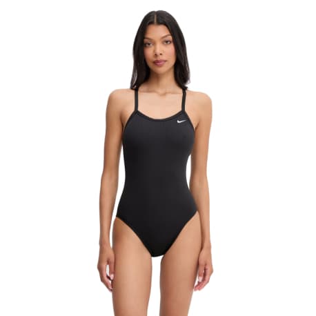 Dámske plavecké jednodielne plavky NIKE SWIM Solid Rib Black