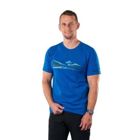 Pánske turistické tričko s krátkym rukávom NORTHFINDER BARTO-281blue