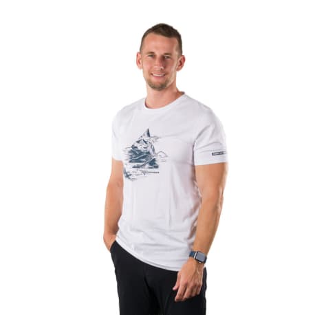 Pánske turistické tričko s krátkym rukávom NORTHFINDER BENED-377white