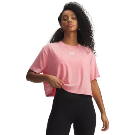 Dámske tričko s krátkym rukávom UNDER ARMOUR UA Rival Boxy Tee Wash-MRN