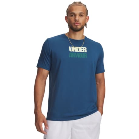 Pánske tričko s krátkym rukávom UNDER ARMOUR UA M BLOCK LOGO SS-BLU