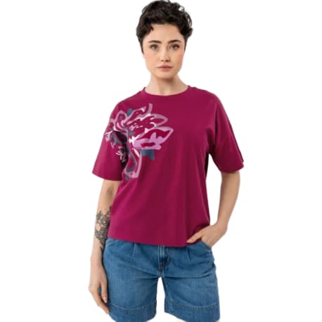 Dámske tričko s krátkym rukávom VOLCANO T-NEKO-PINK
