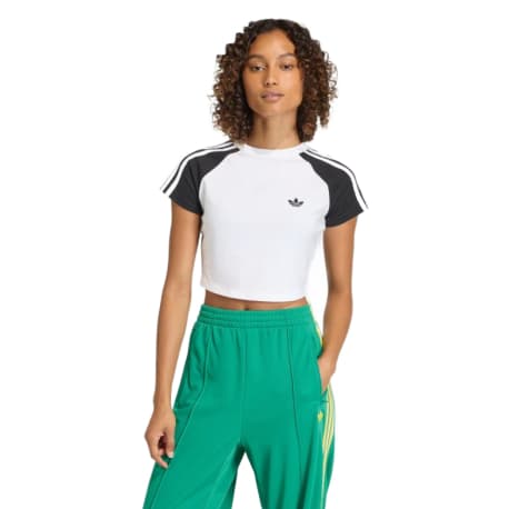 Dámske tričko s krátkym rukávom ADIDAS ORIGINALS SST BABY TEE-WHITE BLACK WHITE