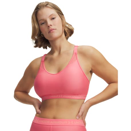 Dámska tréningová športová podprsenka UNDER ARMOUR UA Crossback Low Bra-MRN