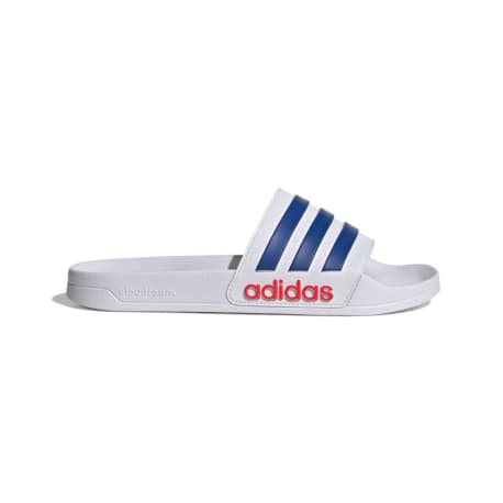 Pánske šlapky (plážová obuv) ADIDAS Adilette Shower M cloud white team royal blue pure ruby