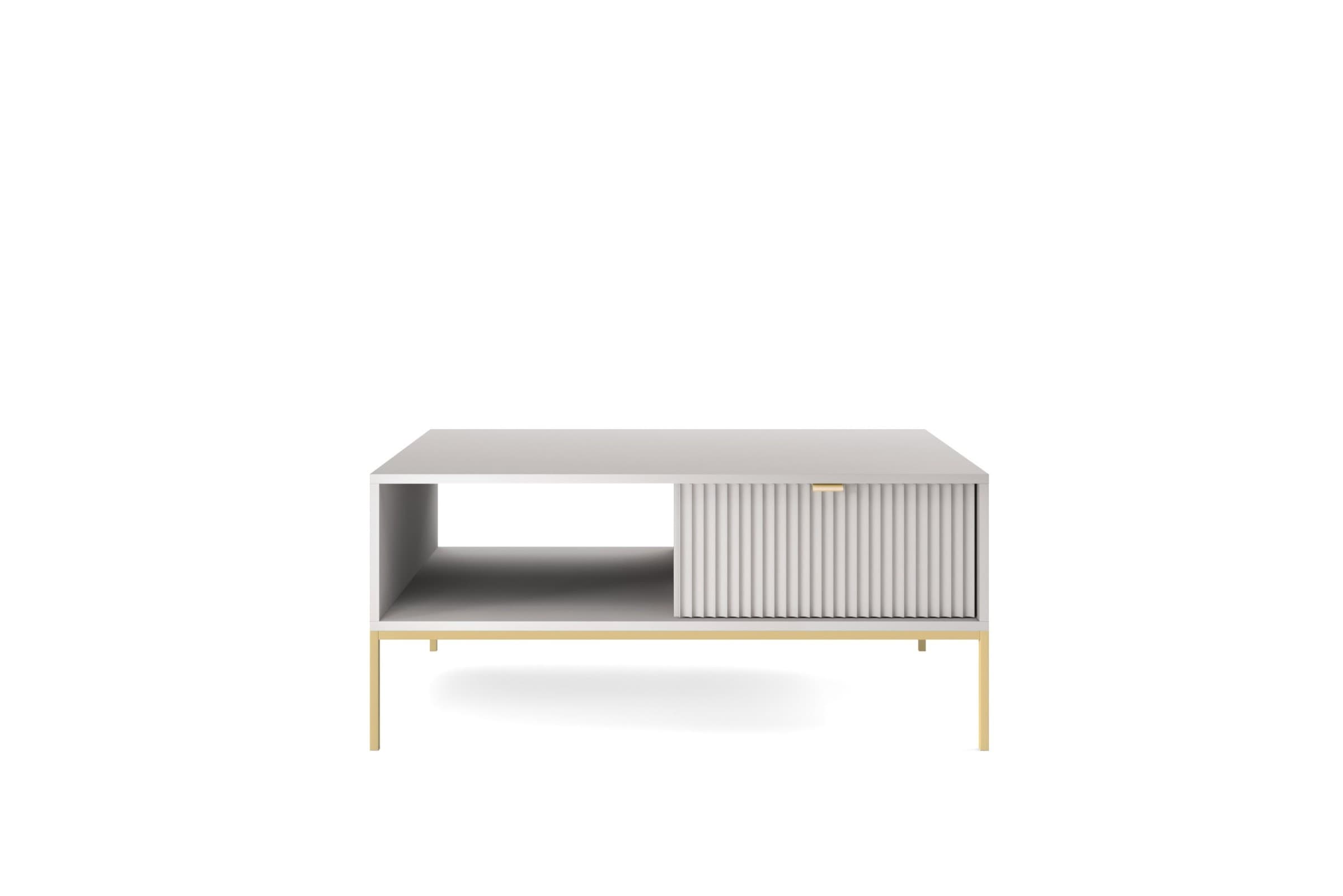 Konferenčný stolík Nova 104 cm sivý/zlatý