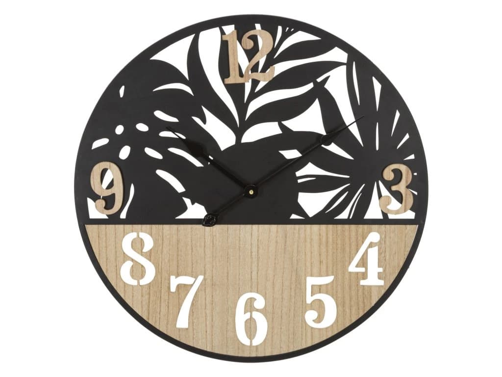 Nástenné hodiny Palm 60 cm hnedé/čierne