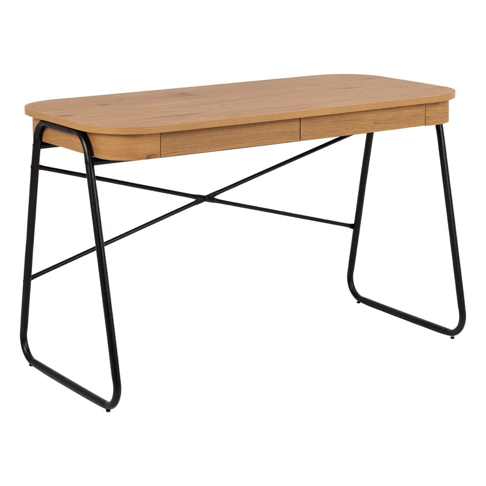 Písací stôl Blueton 120 cm dub divoký/čierny