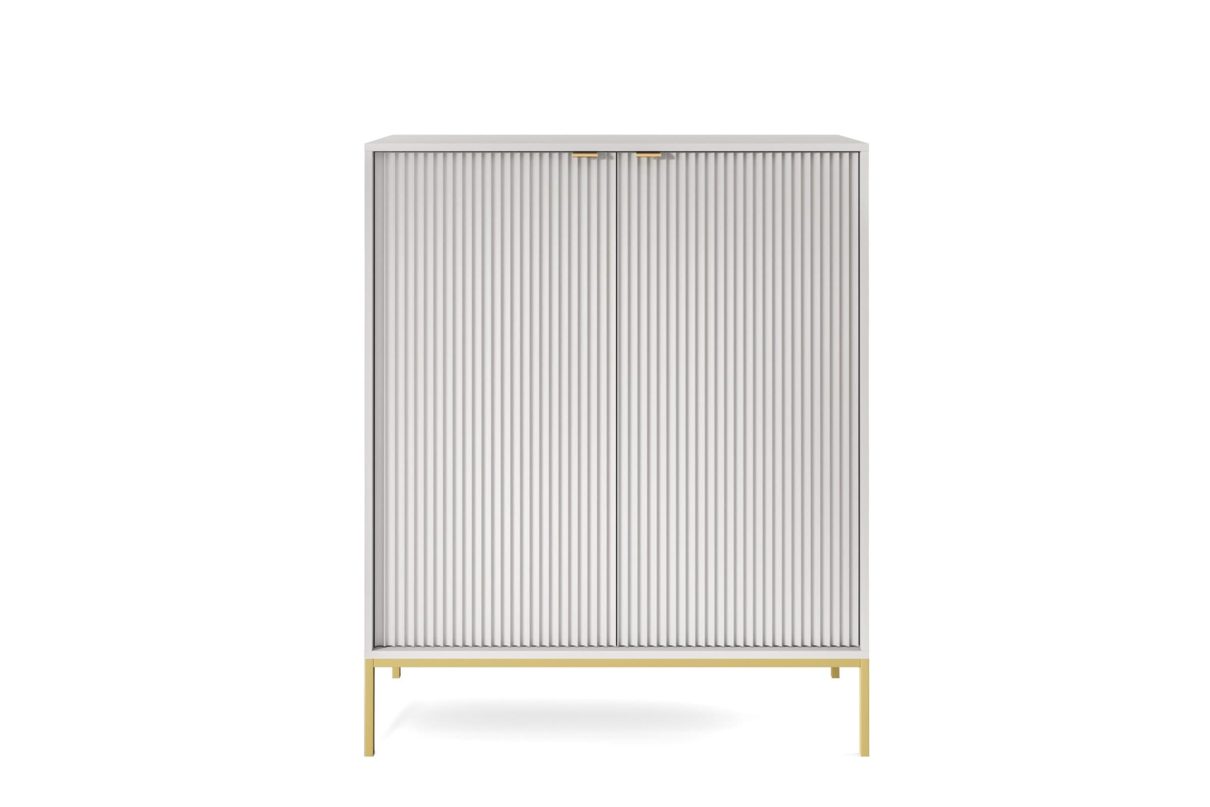 Komoda Nova 104 cm sivá/zlatá