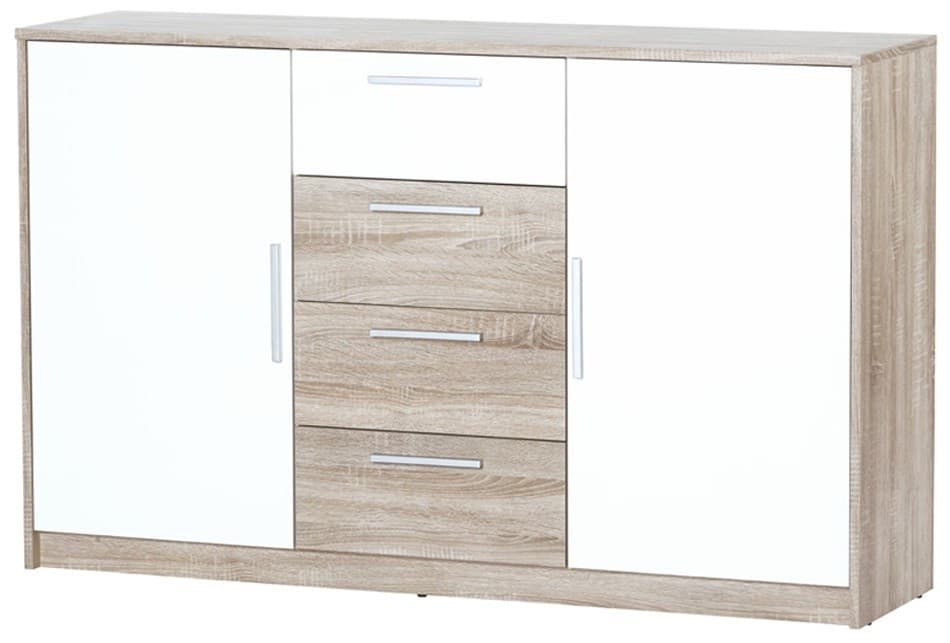 Komoda Milo 05 145 cm dub sonoma/biela