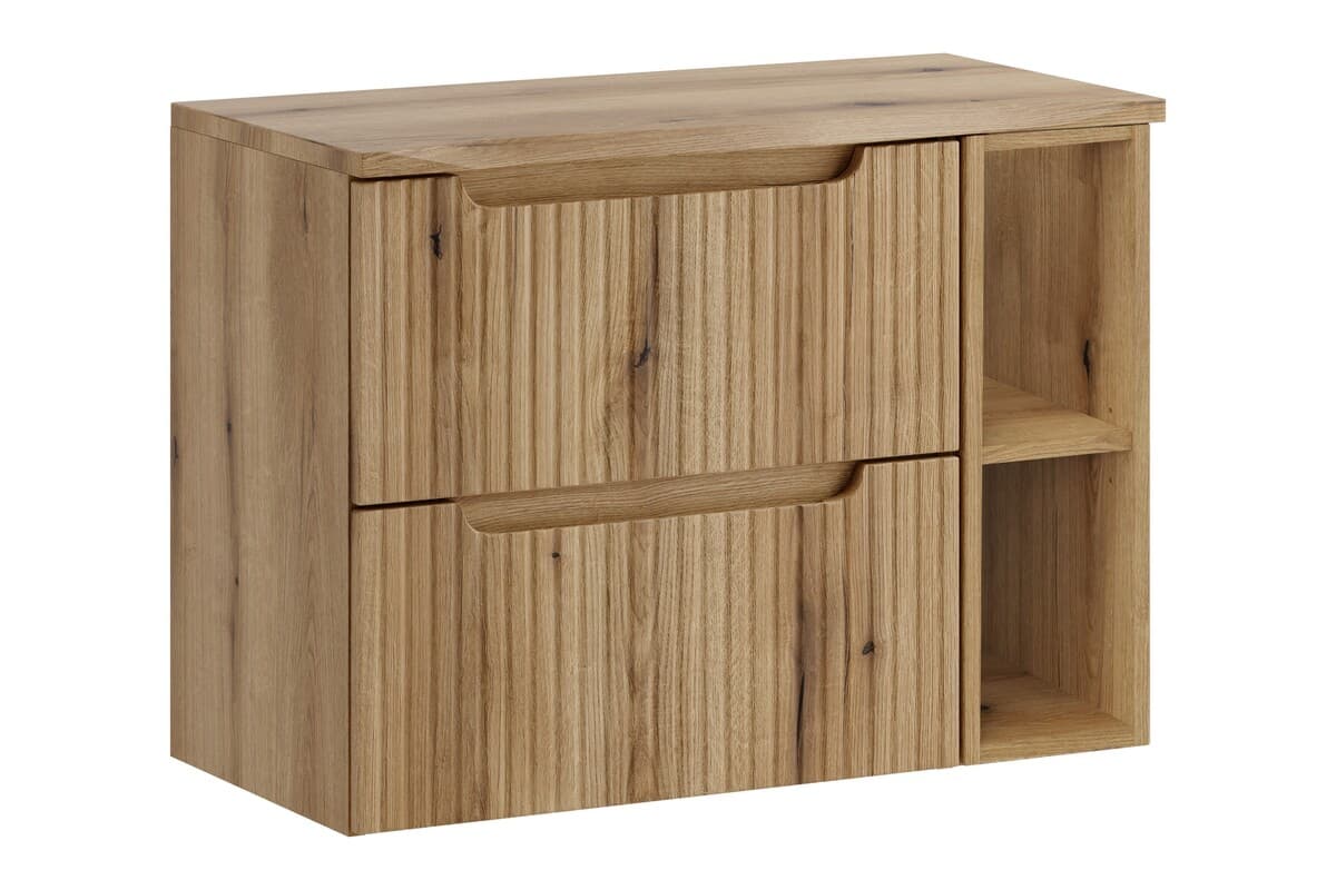 Závesná skrinka pod umývadlo Nova Oak Nature s doskou 80 cm dub coast evoke