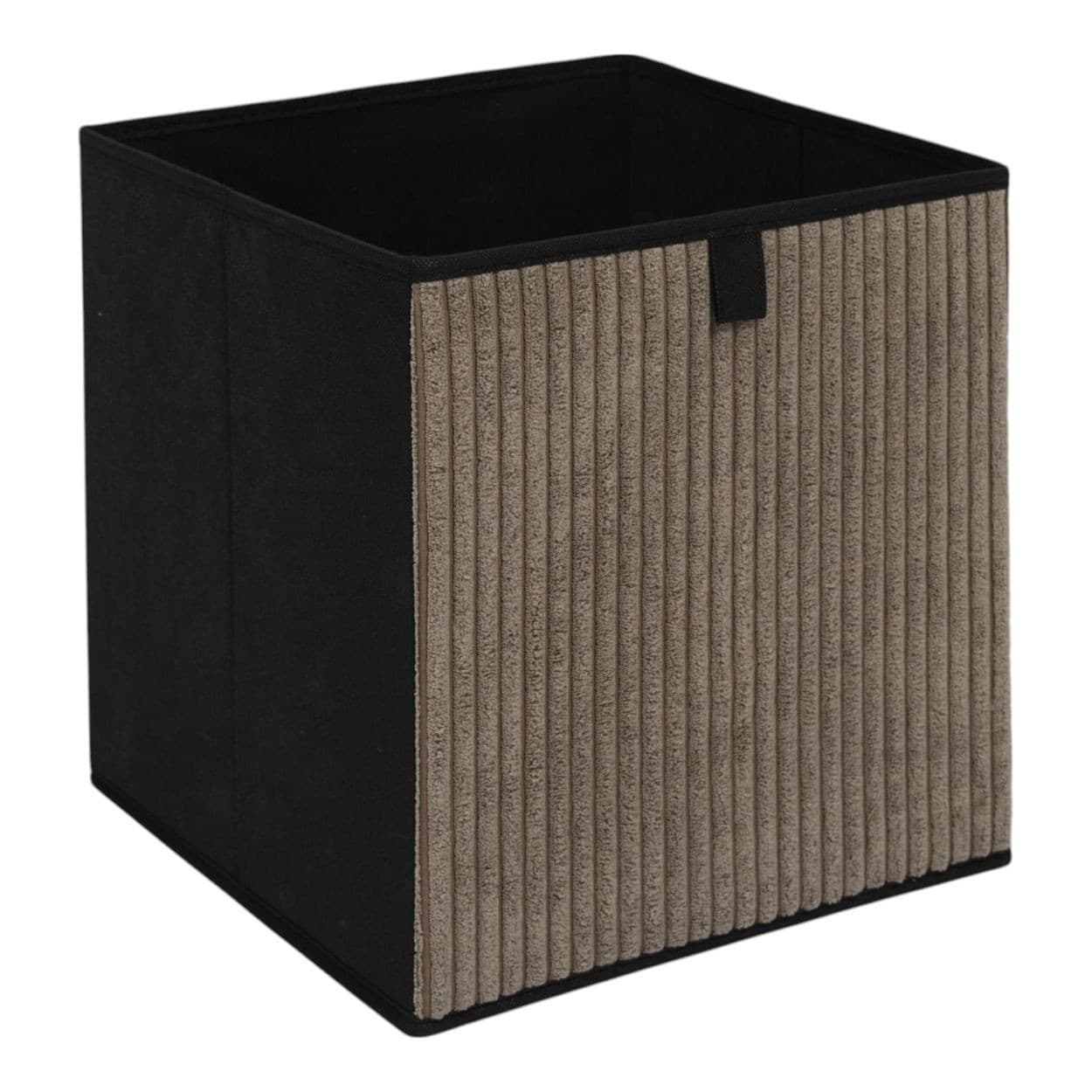 Úložný box CORDUROY 30x30 cm taupe/černý