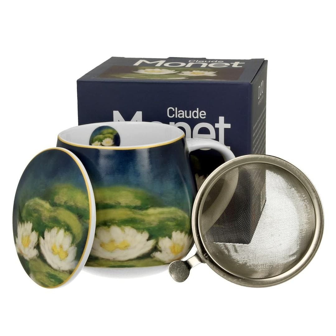 Porcelánový hrnček Monet Nenufars 430 ml so sitkom viacfarebný