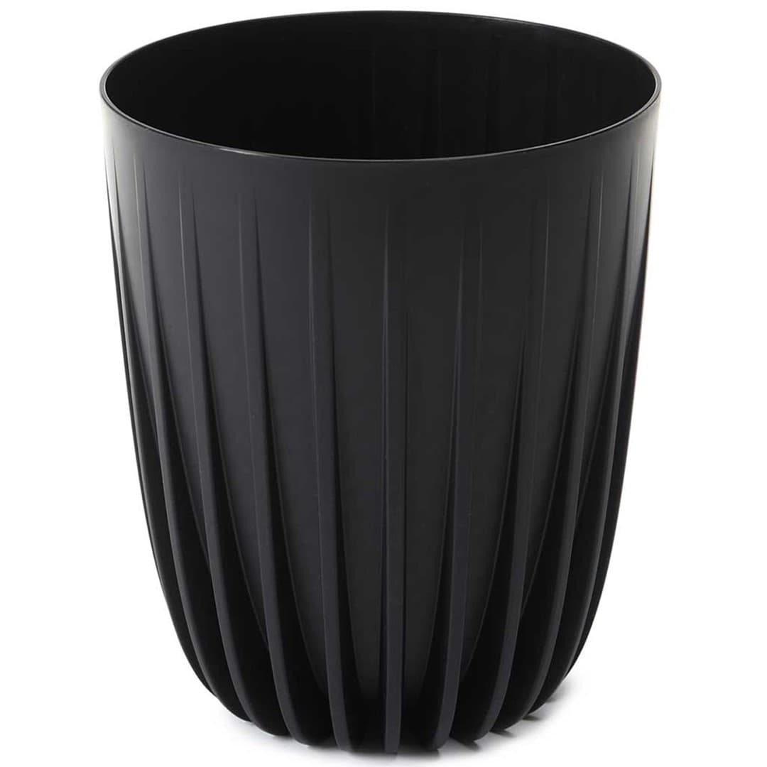 Kvetináč PRUHOVANÝ ECO VII 19 cm čierny
