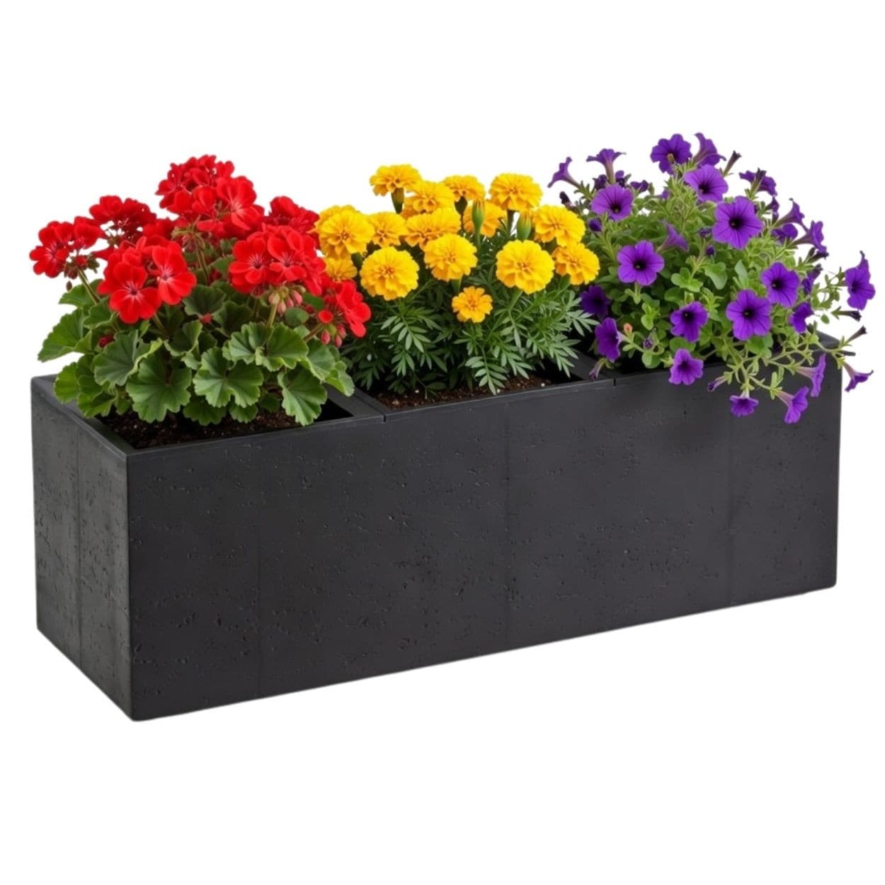Kvetináč na kolieskach BETONIQUE 90x30 cm čierny