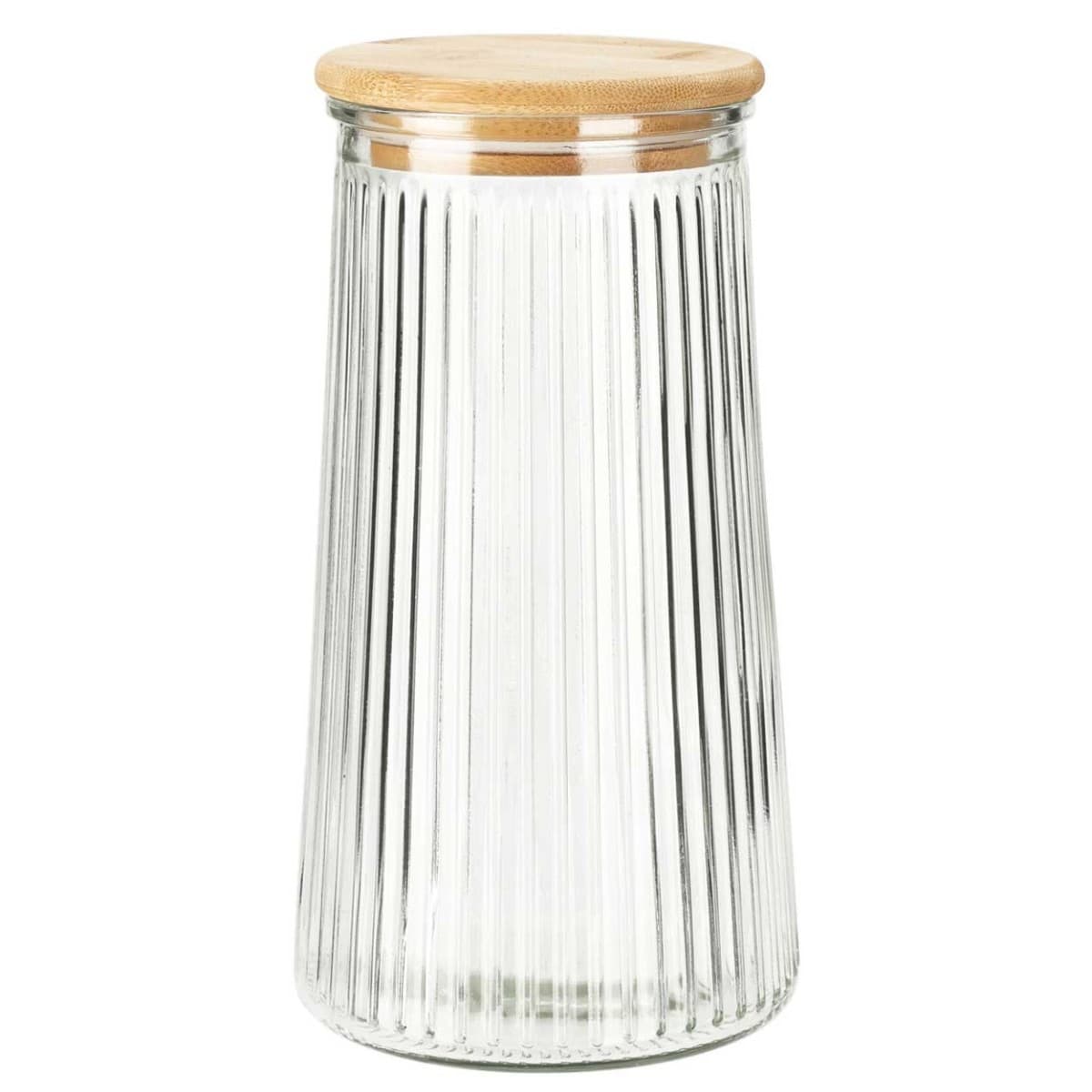 Sklenená dóza na potraviny Elegancia 1400 ml bambus/číra