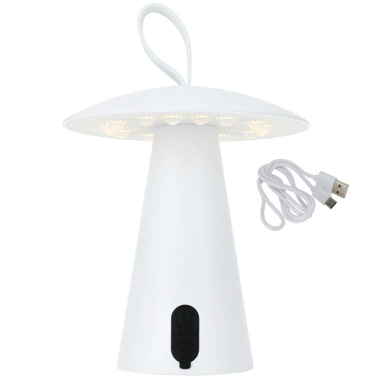 Stolová USB LED lampa BOLETE 17 cm biela