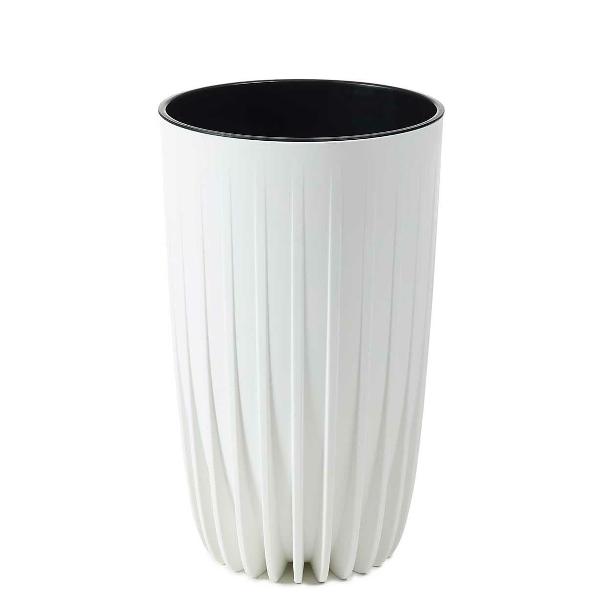 Kvetináč STRIPPED Eco 25x42 cm biely