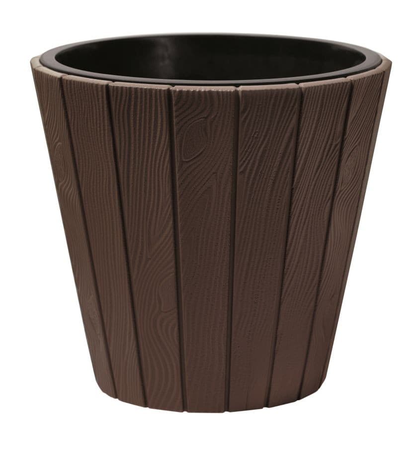 Kvetináč z dosiek Wood hnedý