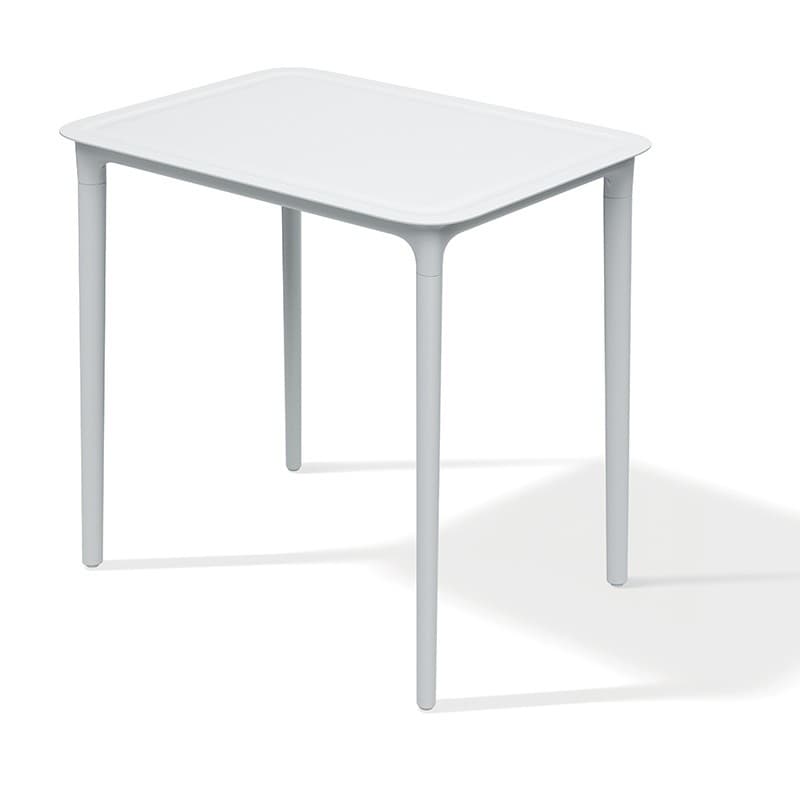 Záhradný jedálenský obdĺžnikový stôl RIMOS 77,5x57,5x74,5 biely