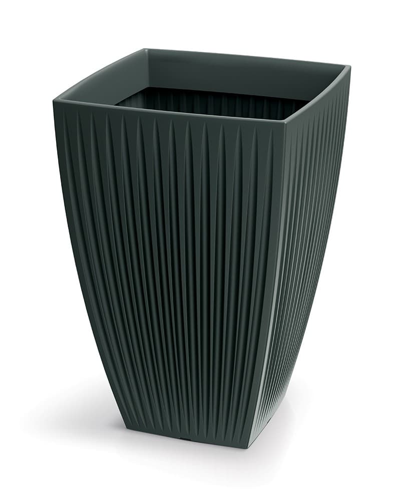 Vysoký kvetináč LATIE SQUAR I 40 cm antracitový