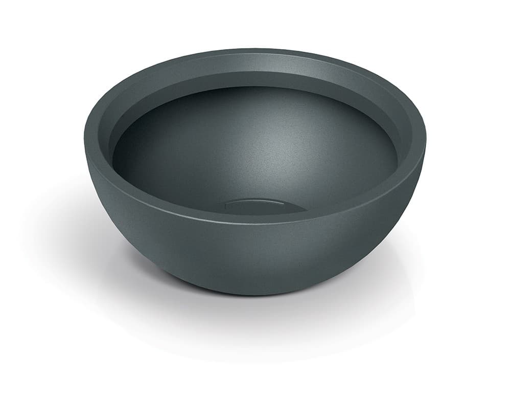 Plastový kvetináč MOLIOS BOWLS grafitový