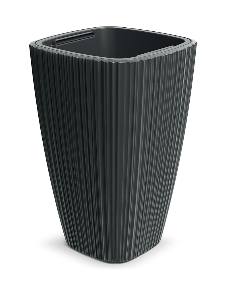 Plastový kvetináč OROS tmavosivý