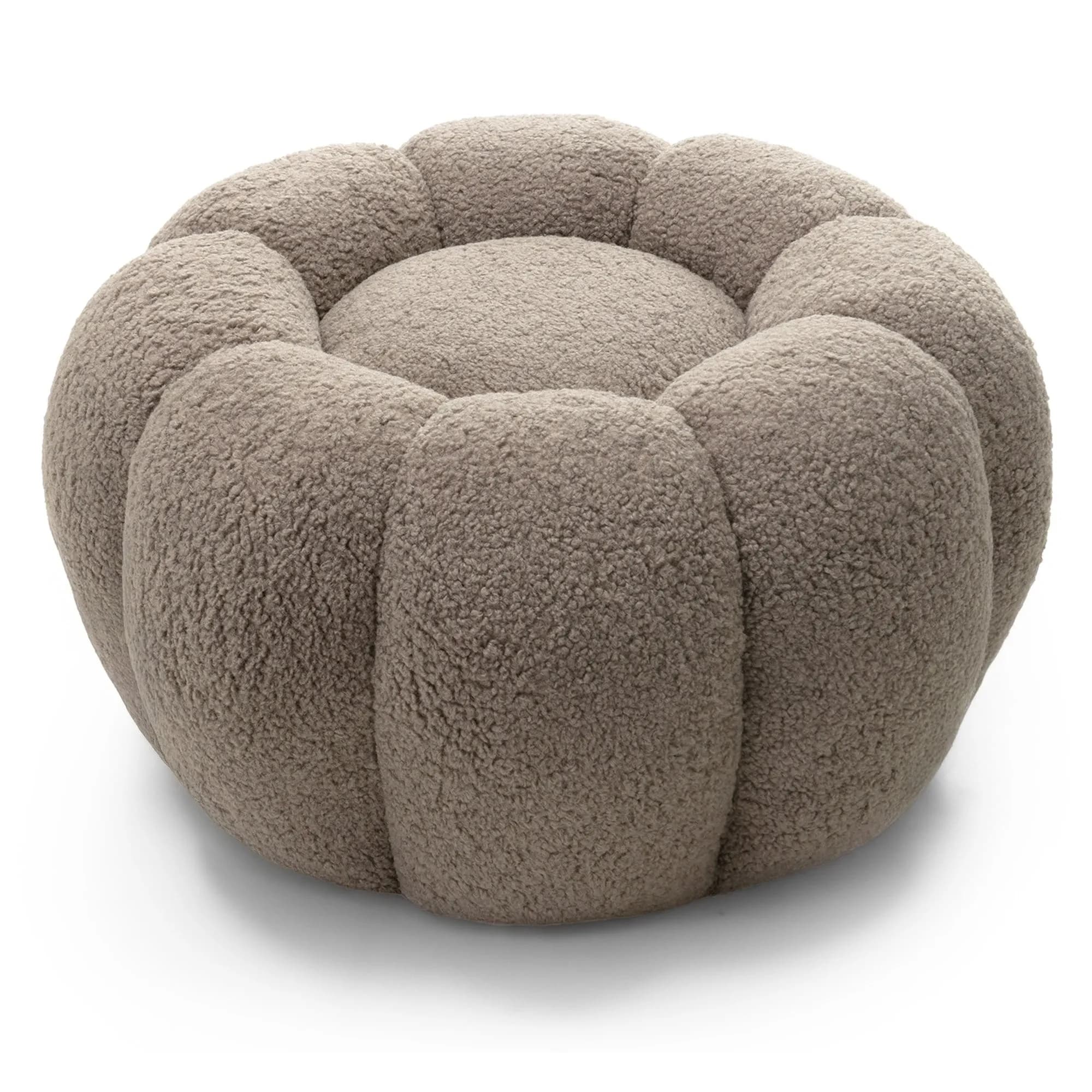 Čalúnený taburet Perugia bouclé cappuccino